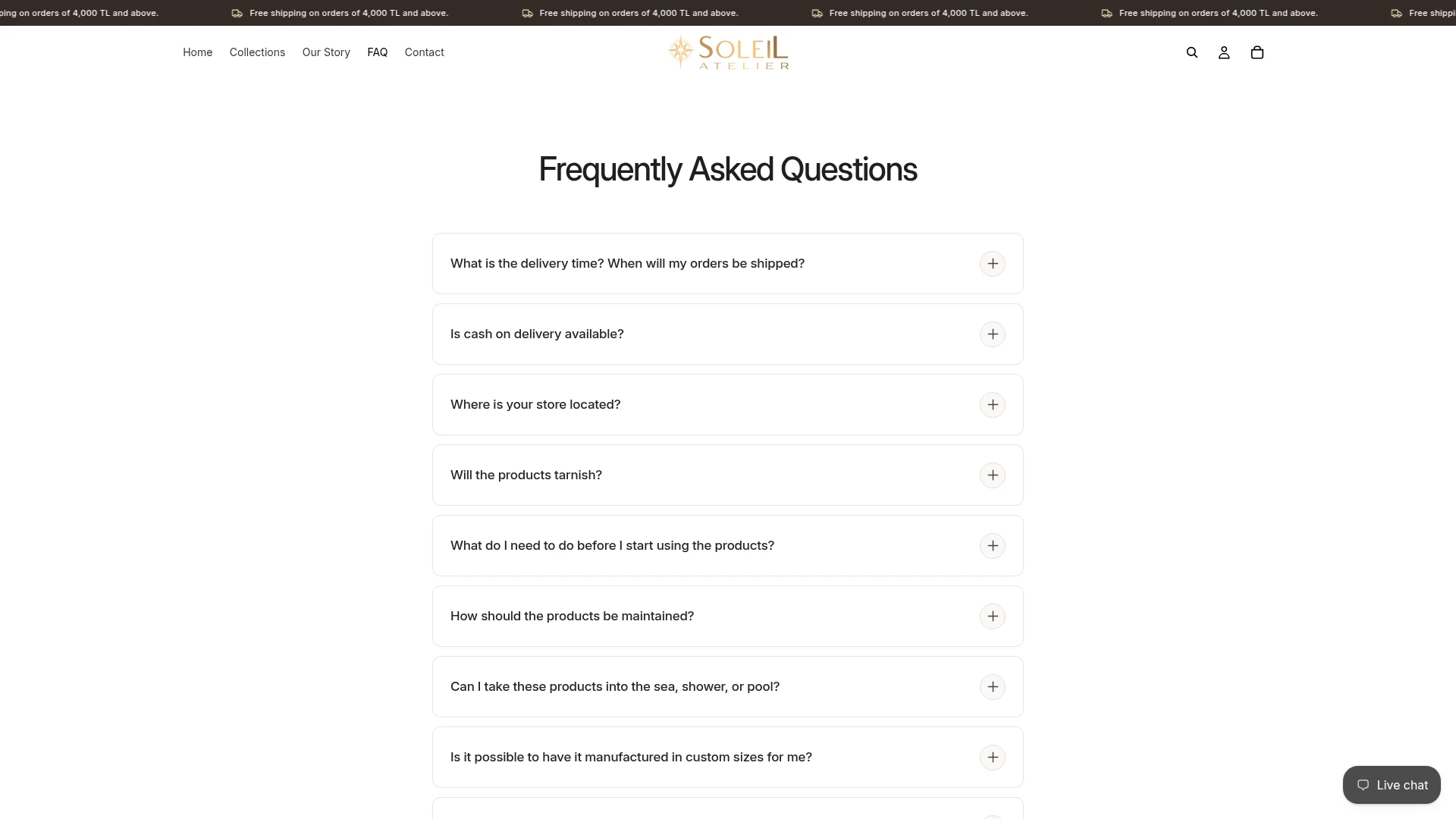 Soleil Atelier customer support & faq image space awaiting approved artwork